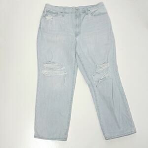 Madewell The Perfect Vintage Straight Leg Jean Light Pearse Wash Destructed 33